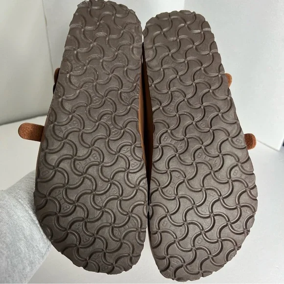 Birkenstock Birks Birkis Brown Leather Clog Slip On Shoe Mary Jane 41 - Picture 7 of 9